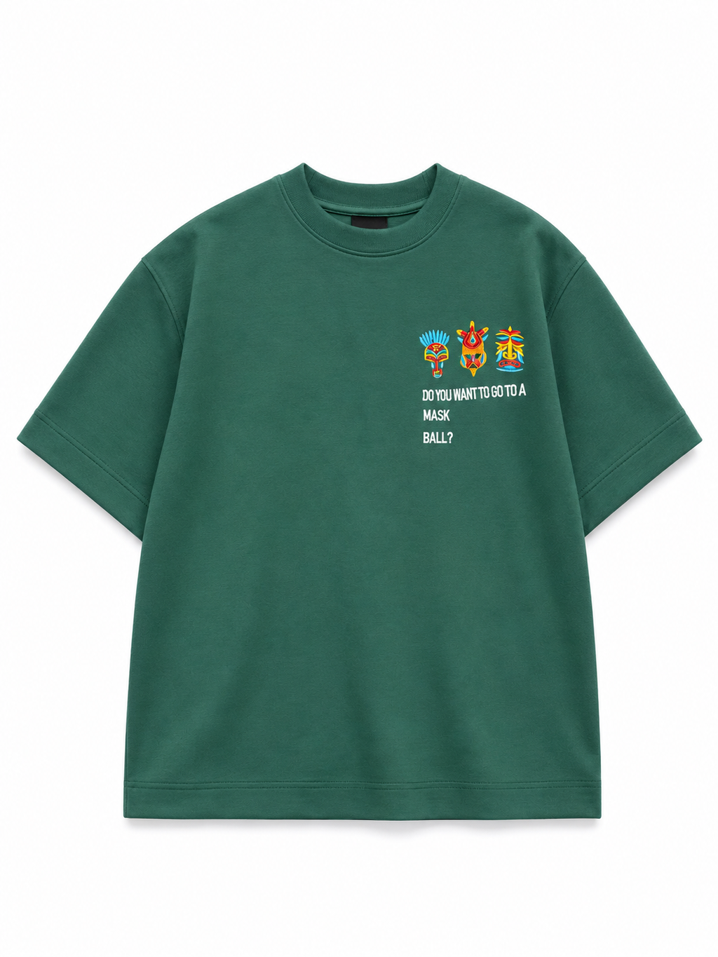 KASRO TRIBAL MSK EMBROIDERY T-SHIRT DB