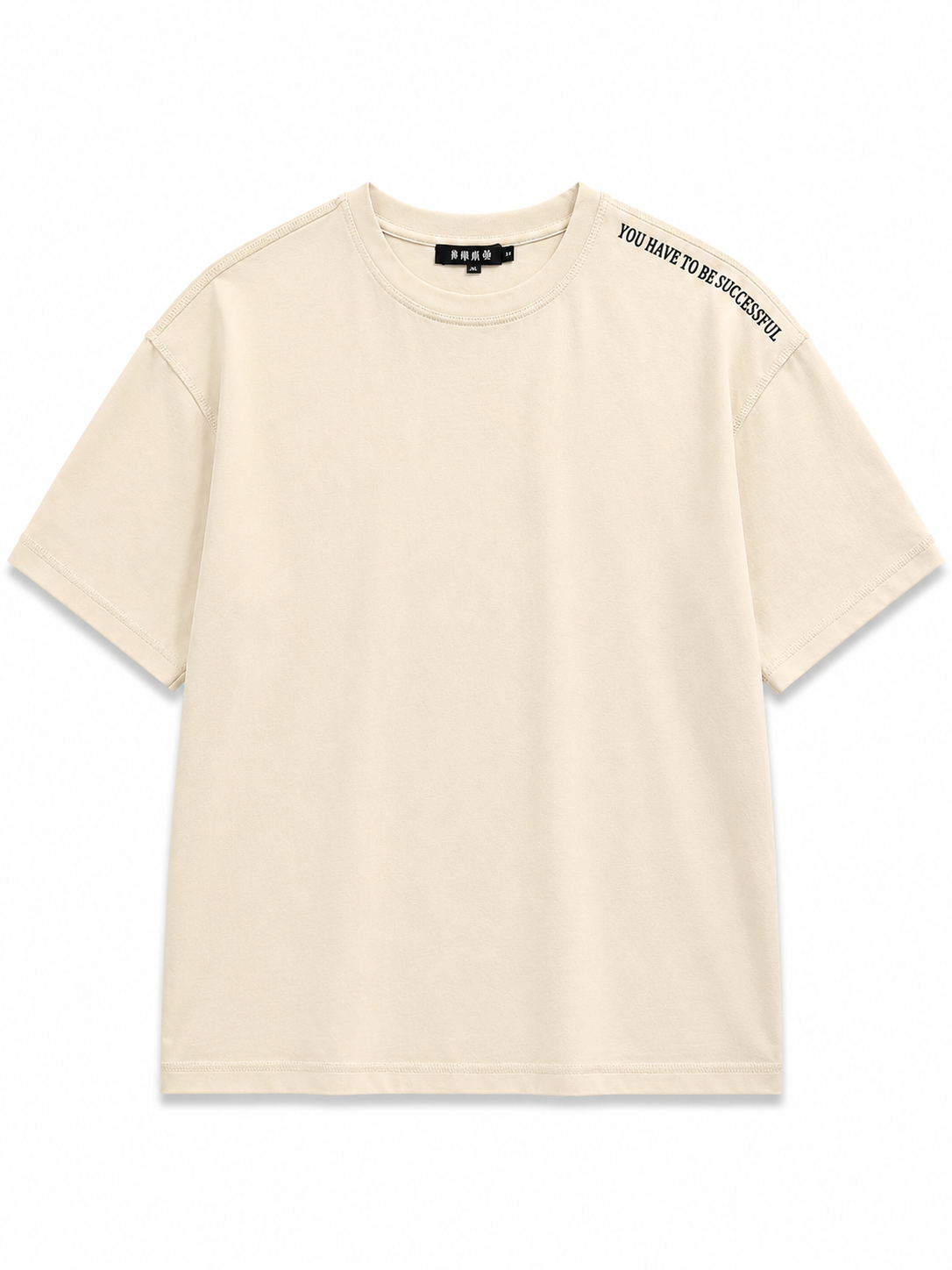 KASRO SHOULDER TYPOGRAPHY T-SHIRT
