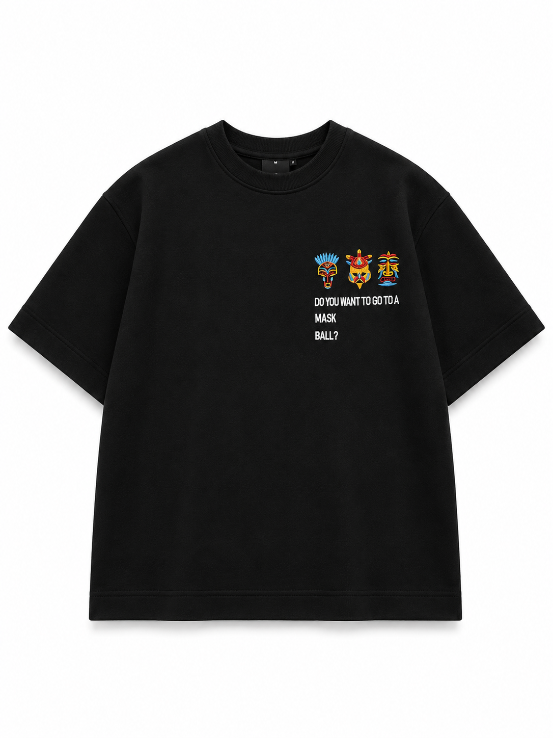 KASRO TRIBAL MSK EMBROIDERY T-SHIRT DB