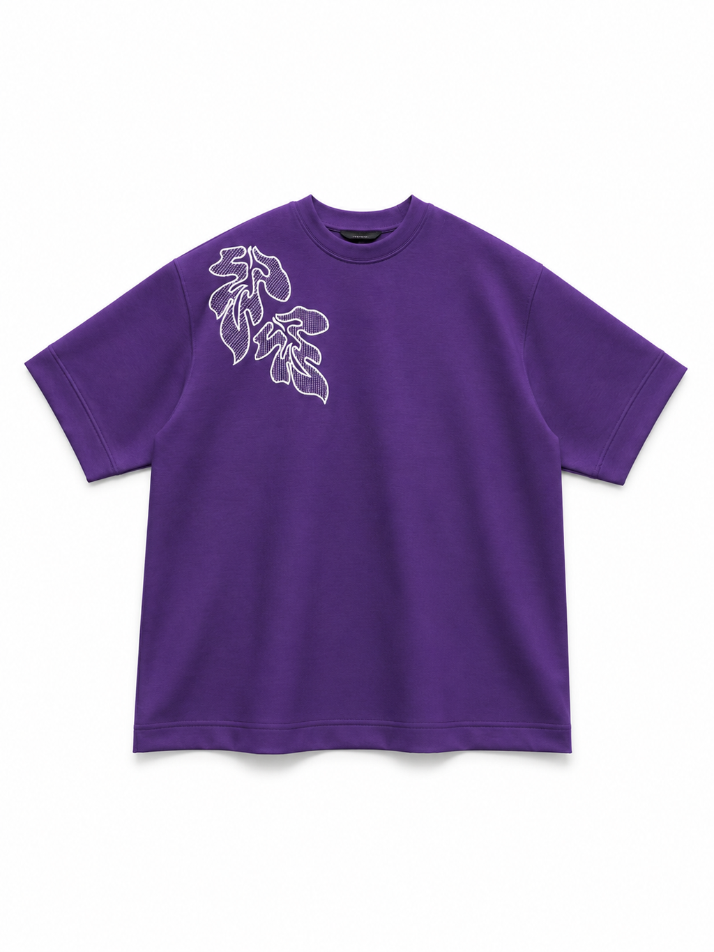 KASRO LEAF EMBROIDERY T-SHIRT DB