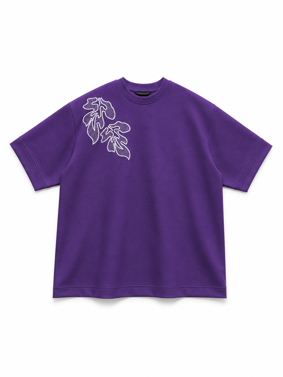 KASRO LEAF EMBROIDERY T-SHIRT DB